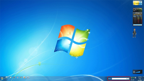 Windows 7 Taskbar with Address Bar